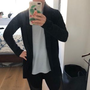 Lilly Pulitzer black cashmere shawl neck cardigan